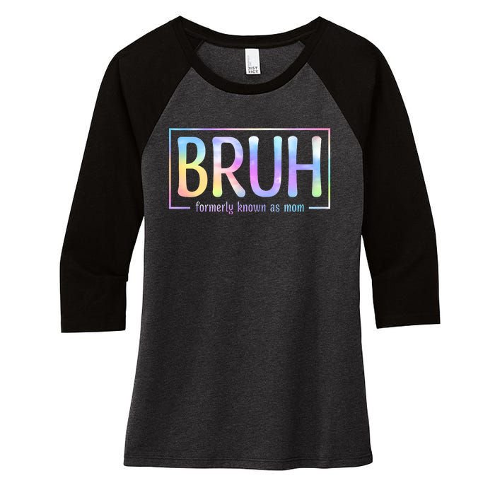 Bruh Formerly Known As Mom Family Mommy Women's Tri-Blend 3/4-Sleeve Raglan Shirt