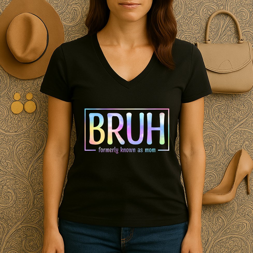 Bruh Formerly Known As Mom Family Mommy Women's V-Neck T-Shirt