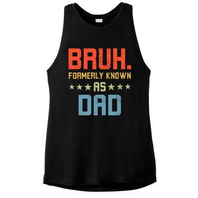 Bruh Formerly Known As Dad Ladies PosiCharge Tri-Blend Wicking Tank