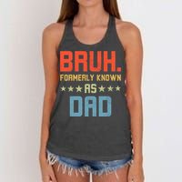 Bruh Formerly Known As Dad Women's Knotted Racerback Tank