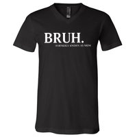 Bruh Formerly Known As Mom Christmas Bruh V-Neck T-Shirt