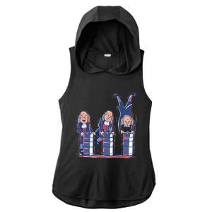 Benjamin Franklin Keg Stand Funny Ladies PosiCharge Tri-Blend Wicking Draft Hoodie Tank