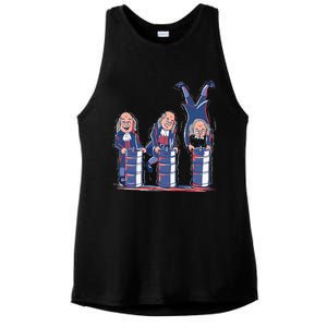 Benjamin Franklin Keg Stand Funny Ladies PosiCharge Tri-Blend Wicking Tank