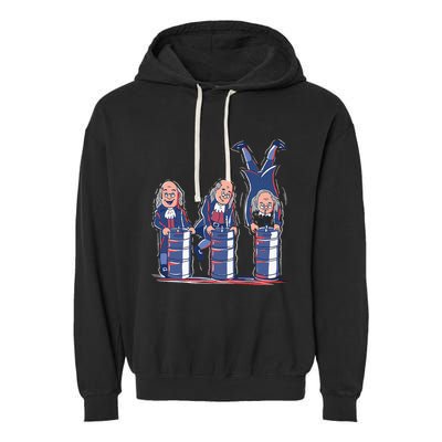 Benjamin Franklin Keg Stand Funny Garment-Dyed Fleece Hoodie
