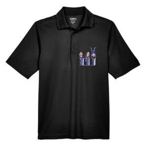 Benjamin Franklin Keg Stand Funny Men's Origin Performance Pique Polo