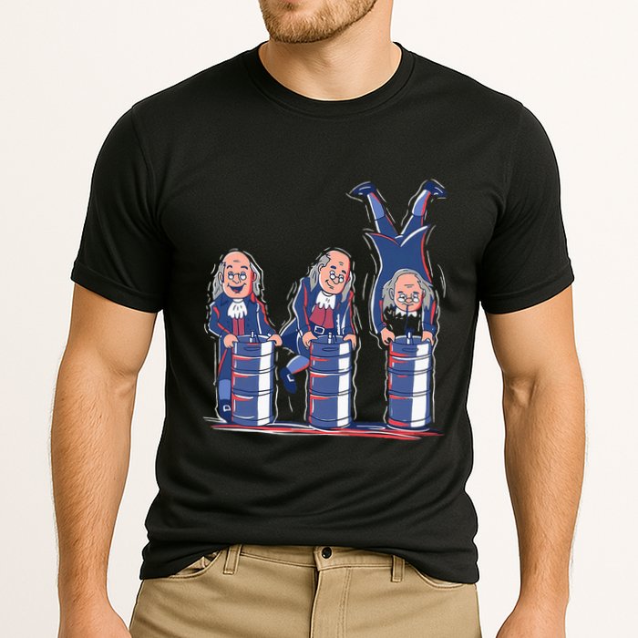 Benjamin Franklin Keg Stand Funny Cooling Performance Crew T-Shirt