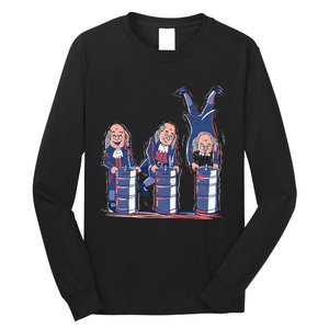 Benjamin Franklin Keg Stand Funny Long Sleeve Shirt