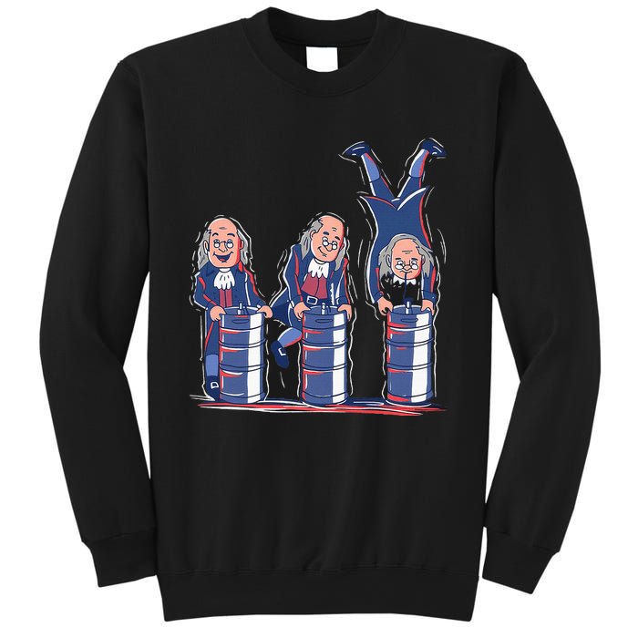 Benjamin Franklin Keg Stand Funny Sweatshirt