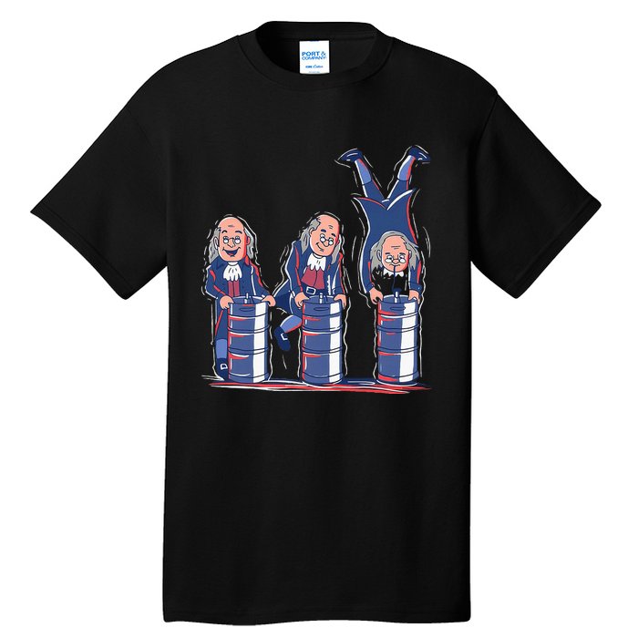 Benjamin Franklin Keg Stand Funny Tall T-Shirt