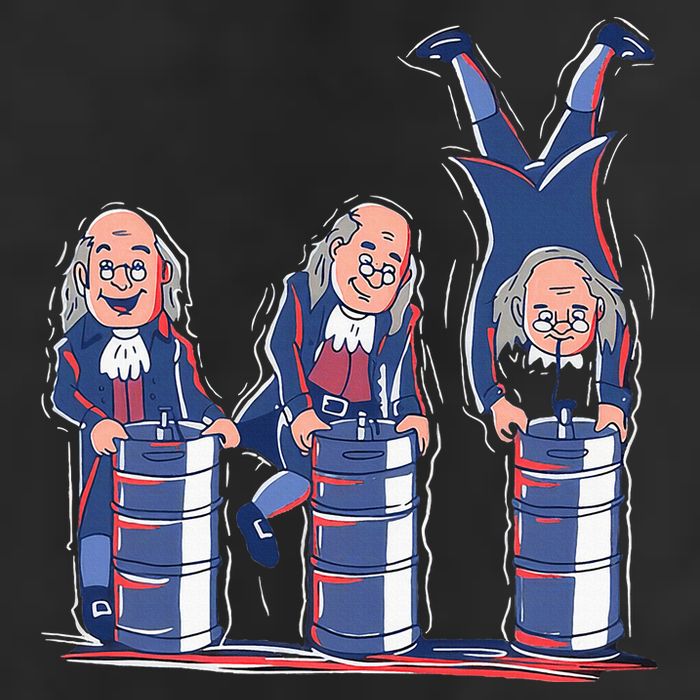 Benjamin Franklin Keg Stand Funny 15oz Campfire Ceramic Mug