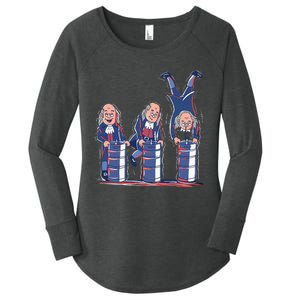 Benjamin Franklin Keg Stand Funny Women's Perfect Tri Tunic Long Sleeve Shirt