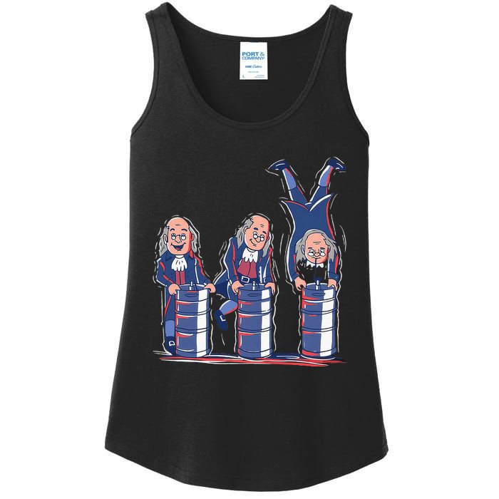 Benjamin Franklin Keg Stand Funny Ladies Essential Tank