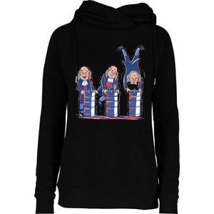 Benjamin Franklin Keg Stand Funny Womens Funnel Neck Pullover Hood