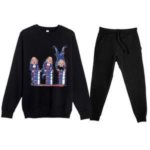 Benjamin Franklin Keg Stand Funny Premium Crewneck Sweatsuit Set