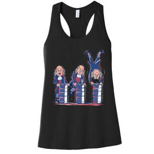 Benjamin Franklin Keg Stand Funny Women's Racerback Tank