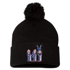 Benjamin Franklin Keg Stand Funny Pom Pom 12in Knit Beanie