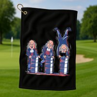 Benjamin Franklin Keg Stand Funny Golf Towel