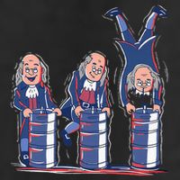 Benjamin Franklin Keg Stand Funny Golf Towel