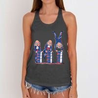 Benjamin Franklin Keg Stand Funny Women's Knotted Racerback Tank