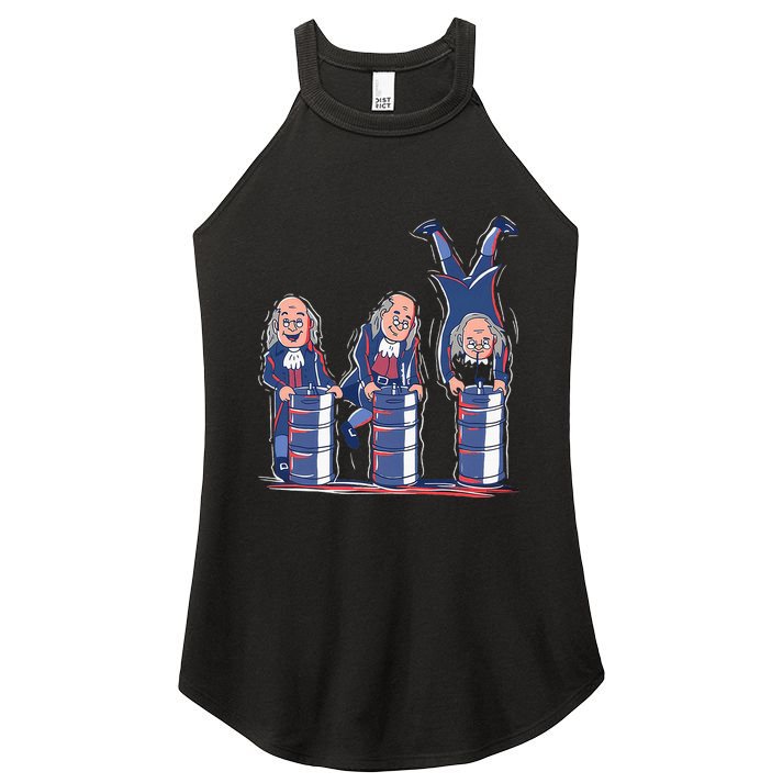 Benjamin Franklin Keg Stand Funny Women's Perfect Tri Rocker Tank