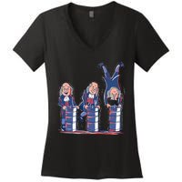 Benjamin Franklin Keg Stand Funny Women's V-Neck T-Shirt