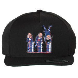 Benjamin Franklin Keg Stand Funny Wool Snapback Cap