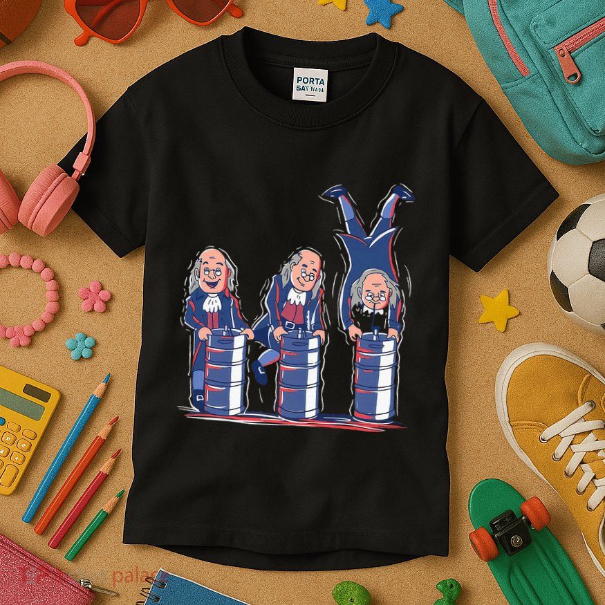 Benjamin Franklin Keg Stand Funny Kids T-Shirt