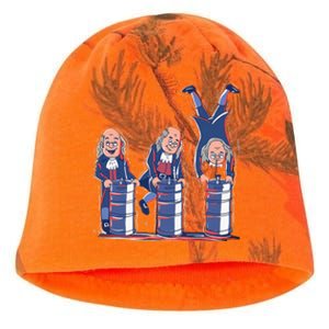 Benjamin Franklin Keg Stand Funny Kati - Camo Knit Beanie