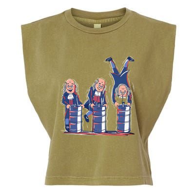 Benjamin Franklin Keg Stand Funny Garment-Dyed Women's Muscle Tee