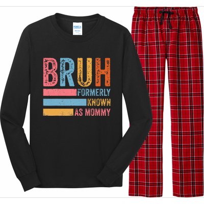 Bruh Formerly Known As Mommy Vintage MotherS Day Long Sleeve Pajama Set