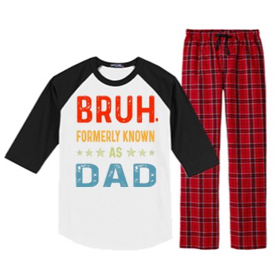 Bruh Formerly Known As Dad Raglan Sleeve Pajama Set