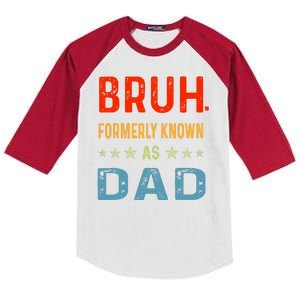 Bruh Formerly Known As Dad Kids Colorblock Raglan Jersey