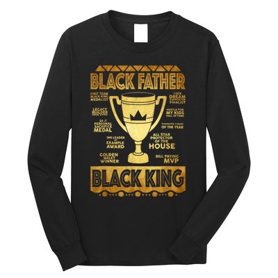 Black Father King Fathers Day Dad Husband Dope Leader Men Long Sleeve Shirt