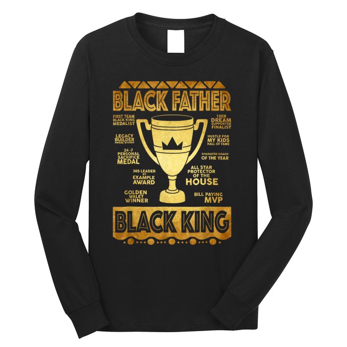 Black Father King Fathers Day Dad Husband Dope Leader Men Long Sleeve Shirt