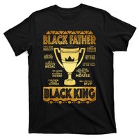 Black Father King Fathers Day Dad Husband Dope Leader Men T-Shirt