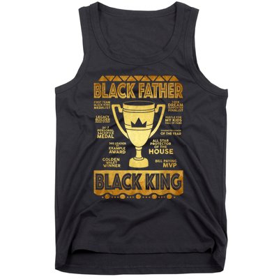 Black Father King Fathers Day Dad Husband Dope Leader Men Tank Top