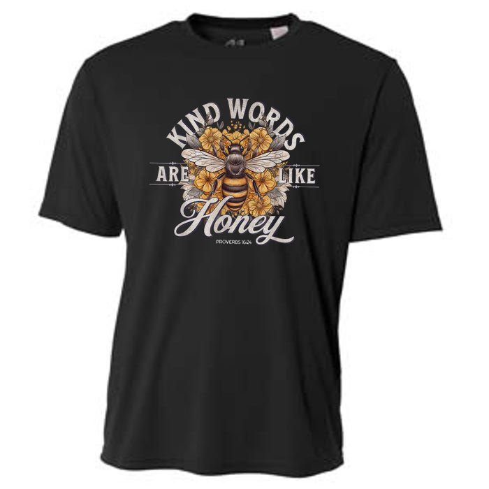 Bee Flowers Kind Words Are Like Honey Cooling Performance Crew T-Shirt