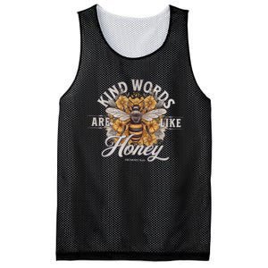 Bee Flowers Kind Words Are Like Honey Mesh Reversible Basketball Jersey Tank