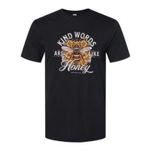 Bee Flowers Kind Words Are Like Honey Softstyle CVC T-Shirt