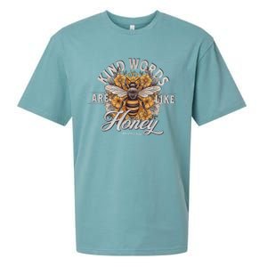 Bee Flowers Kind Words Are Like Honey Sueded Cloud Jersey T-Shirt