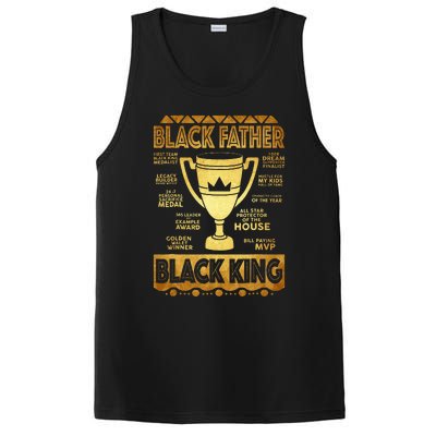 Black Father King Fathers Day Dad Husband Dope Leader PosiCharge Competitor Tank