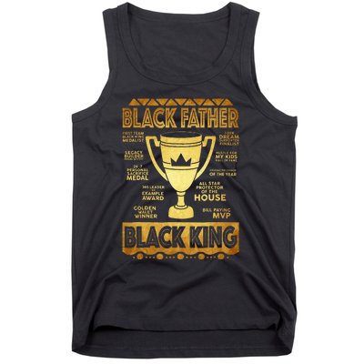 Black Father King Fathers Day Dad Husband Dope Leader Tank Top