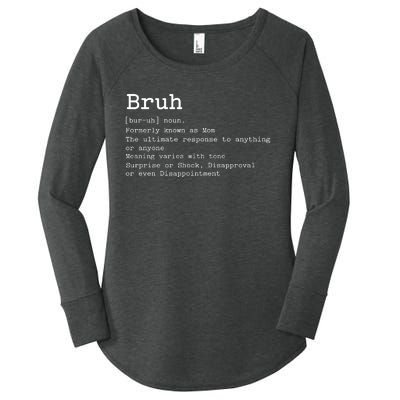 Bruh Formerly Known As Mom Funny Mom Women's Perfect Tri Tunic Long Sleeve Shirt