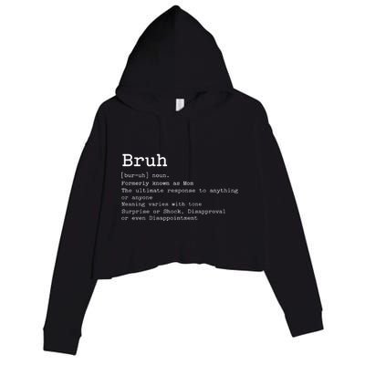 Bruh Formerly Known As Mom Funny Mom Crop Fleece Hoodie