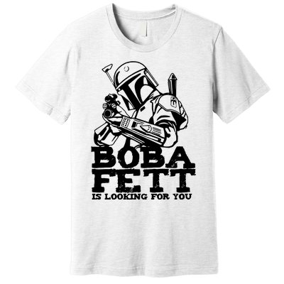 Boba Fett Looking For You Premium T-Shirt