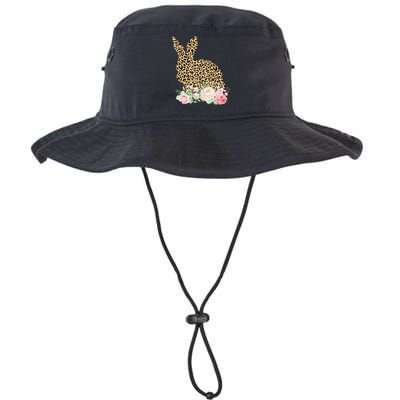 Bunny Flowers Leopard Print  Happy Easter Day Legacy Cool Fit Booney Bucket Hat