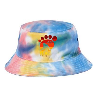 Bigfoot Footprint Lazy Halloween Costume Retro Sasquatch Tie Dye Newport Bucket Hat