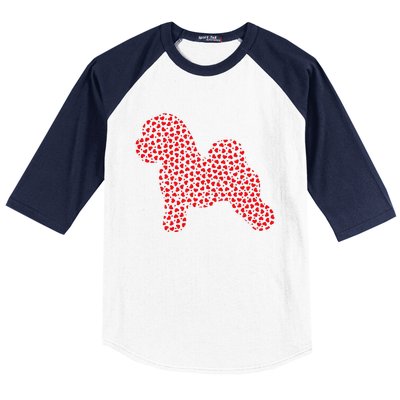 Bichon Frise Lover Valentine Gift Bichon Frise Valentine's Baseball Sleeve Shirt