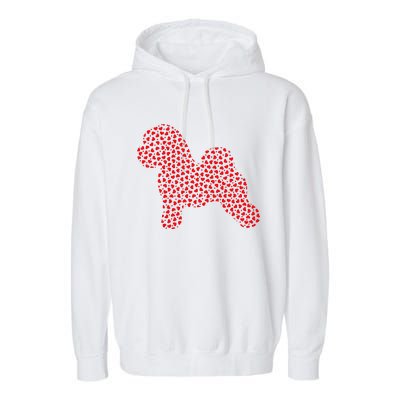 Bichon Frise Lover Valentine Gift Bichon Frise Valentine's Garment-Dyed Fleece Hoodie