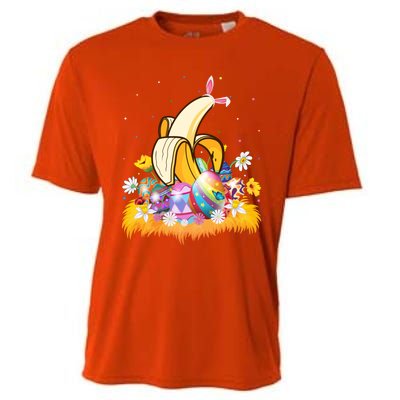 Banana Fruit Lover Easter Egg Funny Banana Easter Sunday Gift Cooling Performance Crew T-Shirt